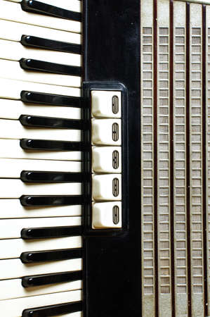 Accordion keyboard closeupの写真素材