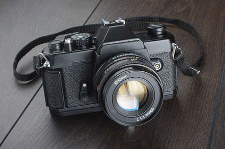 Film single lens reflex cameraの写真素材
