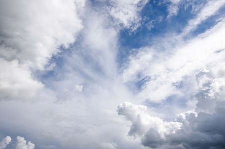 Cloudy sky wide angle viewの写真素材