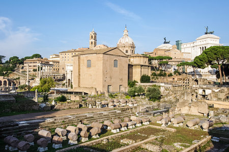 Ruins in the center of Rome Italy