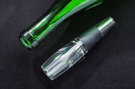 Luxury wine aerator for wine servingの写真素材