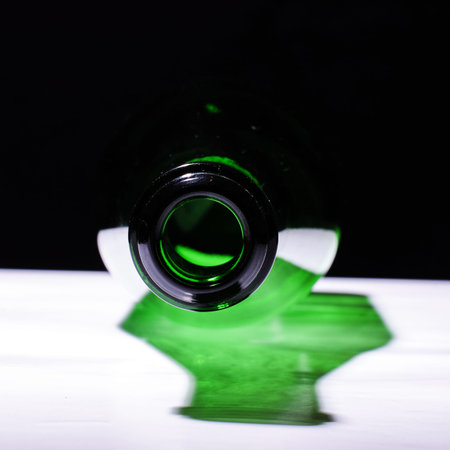 Artistic abstract shapes from sparkling wine bottleの写真素材