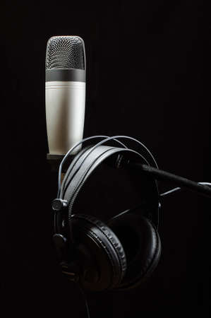 Professional audio recording equipment isolatedの写真素材