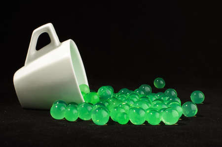 Green future food on the dark backgroundの写真素材