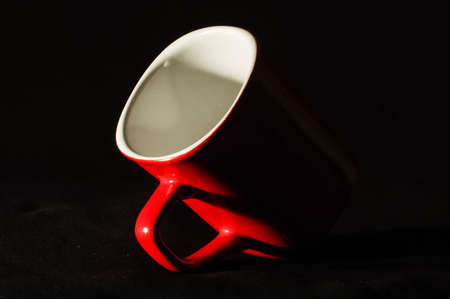 Red mug creatively litedの写真素材