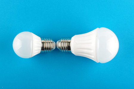 LED lighting equipment isolated on the blue background