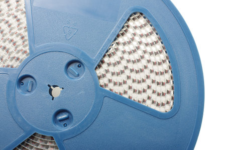 Electronics component reel isolated on the white backgroundの写真素材