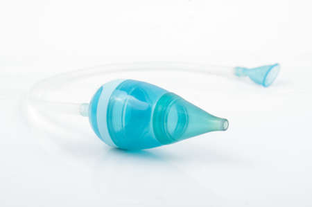 Baby nasal aspirator isolated on the white backgroundの写真素材