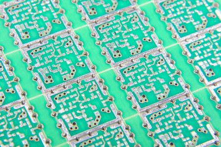 Panelized electronic PCBs prepared for assembling