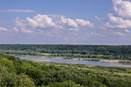 Nemunas river in Lithuaniaの写真素材