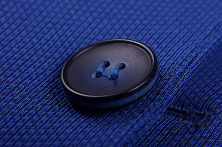 Stylish clothing button macro close up