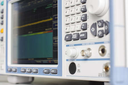 Electromagnetic compliance test receiver close upの写真素材