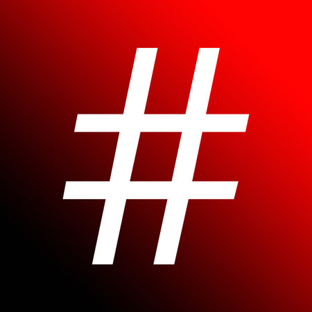 Hashtag popular online symbol for easier searching