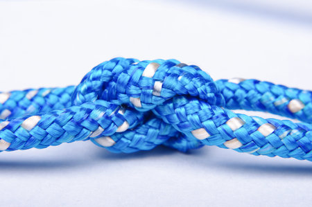 Blue rope knot isolated