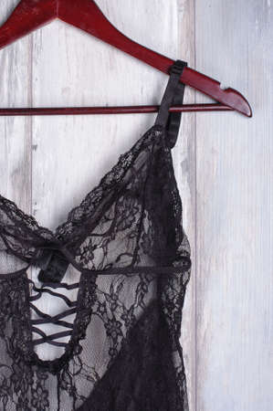 Sexy female lingerie on the hangerの写真素材