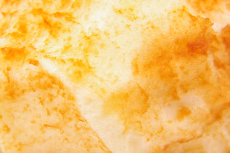 Apple enzymatic browning process after bite macro close upの写真素材