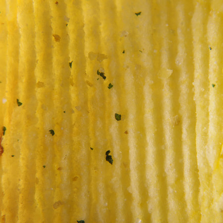 Wavy potato chips abstract texture pattern macro close up