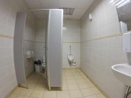 Modern office restroom