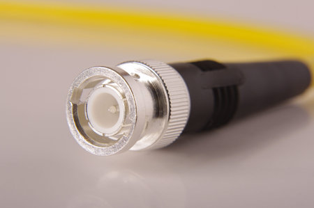 BNC connector of RF cableの写真素材