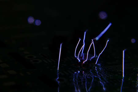 ESD sparks over RF electronics componentsの写真素材