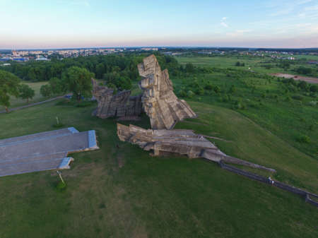 Ninth fort monument aerial photographyのeditorial素材