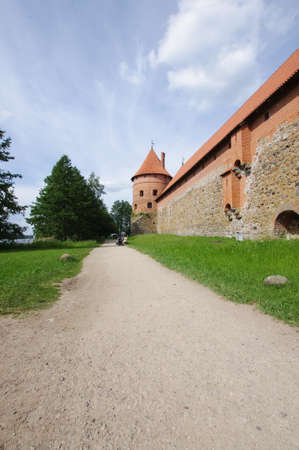 Side wall of Trakai castleのeditorial素材
