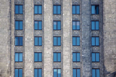 Window pattern of multistory buildingの写真素材