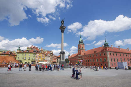 WARSAW, POLAND - JULY 15, 2017: Royal Castle and the Castle Square in Old Town of Warsaw, Poland on July 15, 2017のeditorial素材