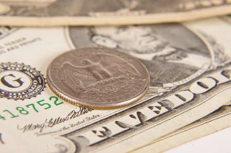 Quarter dollar close upの写真素材