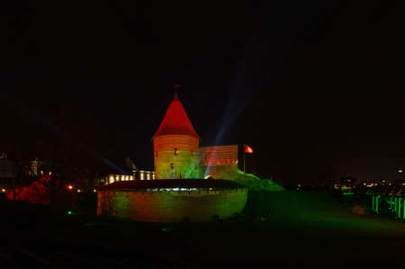 Kaunas Castle during light festivalのeditorial素材