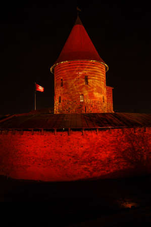Kaunas Castle during light festivalのeditorial素材