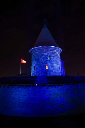 Kaunas Castle during light festivalのeditorial素材