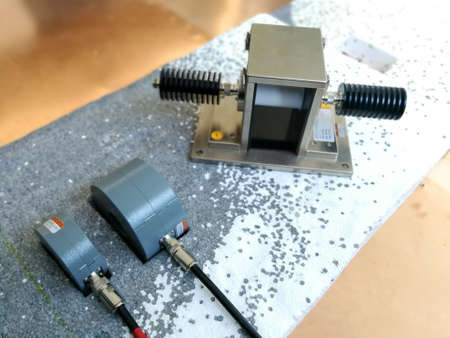 Bulk current injection test BCI for automotive electromagnetic compatibility according ISO 11452 standardの写真素材