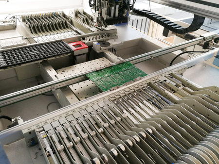 Printed circuit board without electronic components ready for assembly