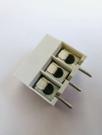Terminal block for through hole technology PCB assemblyの写真素材