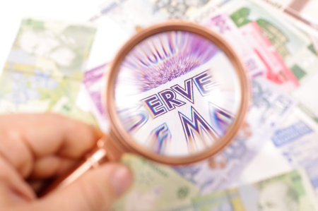Professional old style magnifying glass loupe lens for inspection
