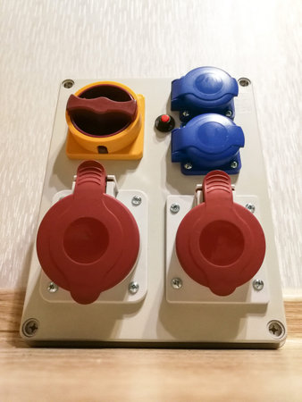 Portable electrical panel with AC outlets and switches for constructions