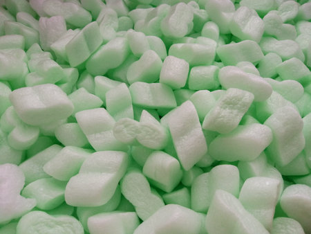 Loose fillers many soft chips in the parcel box for professional shippment protection