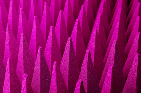 Soft hybrid pyramidal microwave and radio frequency absorbers close upの写真素材