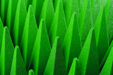 Soft hybrid pyramidal microwave and radio frequency absorbers close upの写真素材