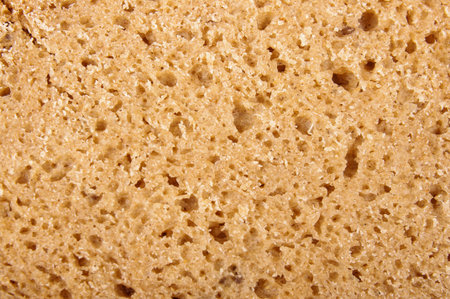 Macro close up of traditional lithuanian rye bread (dark bread) slice