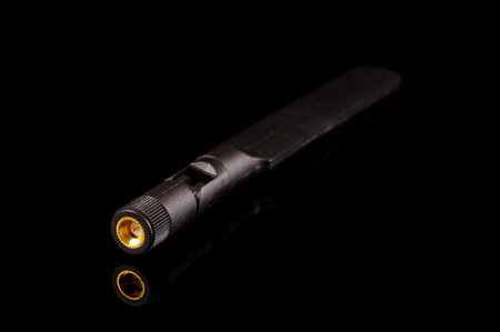 Monopole radio frequency transmission antenna for internet of things IoT and 5G technology isolated...
