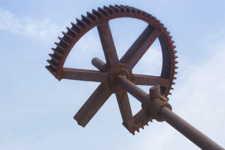 Old rusted gearの写真素材