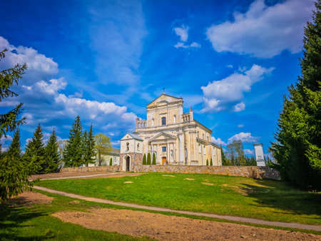 Sumskas Church of Saint Michael the Archangel and the Dominican Monastery complex in Vilnius district, Lithuaniaの写真素材