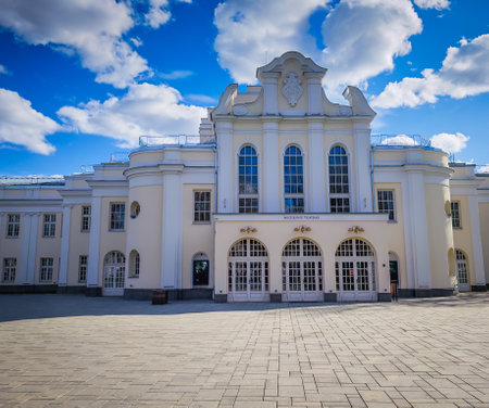 The Kaunas state musical theater, formerly Kaunas city theatre, located in Liberty avenue (Laisves aleja) in Kaunas, Lithuaniaの写真素材