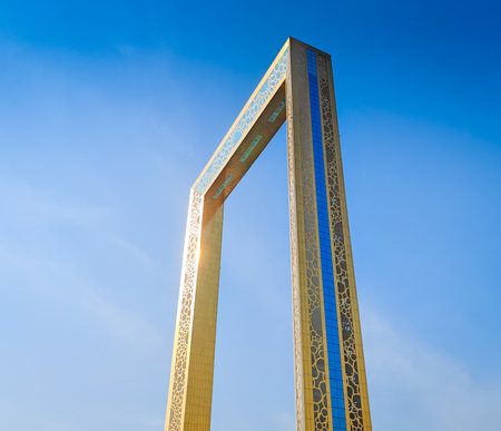 Outstanding architecture skyscraper building in Dubai city, UAE. One of the most visited places and things to do in Dubaiの写真素材