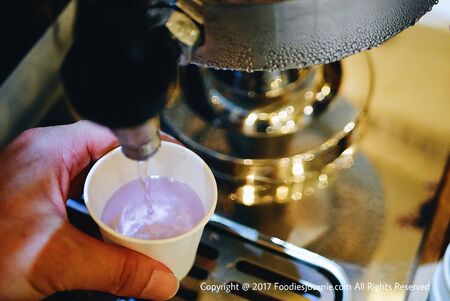 Fresh lavender drinking waterの写真素材