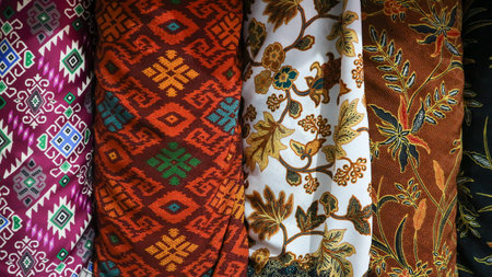A traditional Indonesian fabric namely batik cloth which has unique and different patterns