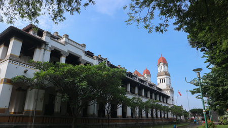 Lawang Sewu is a cultural heritage building and a tourist destination in Semarang, Indonesia. Semarang, Central Java, Indonesia. 4 March 2023.の写真素材