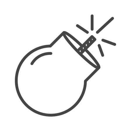 Bomb Icon. Fall icon Set . Line Styleのイラスト素材